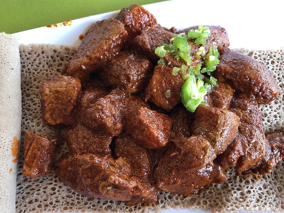 Gored gored — cubed beef